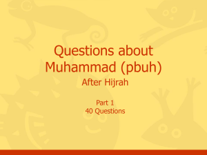 Questions, Muhammad, Part #6