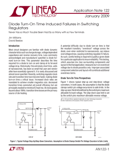 AN122 Diode Turn-On Time Induced Failures in Switching Regulators