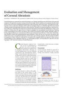 Evaluation and Management of Corneal Abrasions