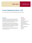 Protocol Signaling Procedures in LTE