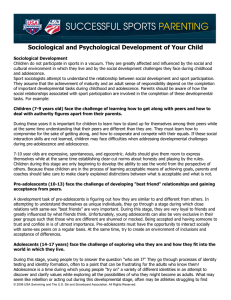 Sociological and Psychological Development of Your Child