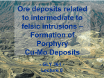 Ore deposits related to intermediate to felsic intrusions – Formation