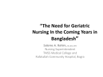 The Need for Geriatric Nursing In the Coming Years in