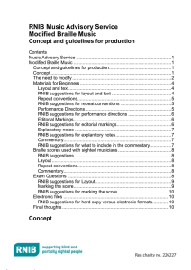 RNIB modified Braille music paper March 2012