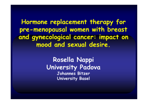 Hormone replacement therapy for pre