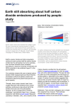 Earth still absorbing about half carbon dioxide emissions