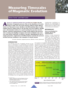 Measuring Timescales of Magmatic Evolution