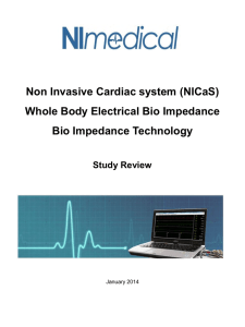 Non Invasive Cardiac system (NICaS) Whole Body Electrical Bio