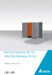 SOLIVIA Gateway M1 G2 Installation and operation manual The