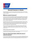 Second Cancers in Adults - American Cancer Society