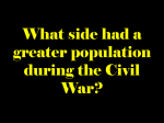 What side had a greater population during the Civil War?