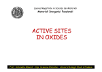 active sites in oxides - Dipartimento di Scienze Chimiche