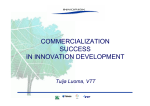commercialization success in innovation development