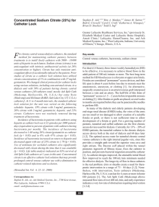 Concentrated Sodium Citrate (23%) for Catheter Lock