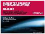 ISL55210 High Speed ADC Input Interface Solutions