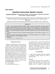 Hepatitis-Associated Aplastic Anemia