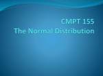 CMPT 155 The Normal Distribution