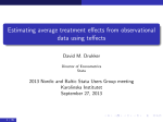 Estimating average treatment effects from observational