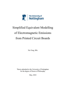 Simplified Equivalent Modelling of Electromagnetic Emissions from