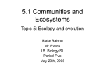 5.1 Communities and Ecosystems