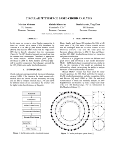 circular pitch space based chord analysis - Music