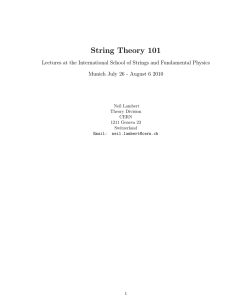String Theory 101 - King`s College London