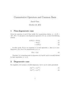 Commutative Operators and Common Basis