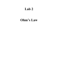 Lab 2 Ohms Law