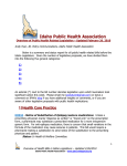 March 1, 2010 - Idaho Public Health Association