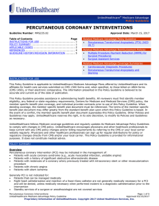 Percutaneous Coronary Interventions