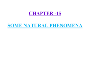 CHAPTER 15 SOME NATURAL PHENOMENA