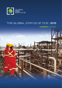 The global status of CCS 2015: summary report