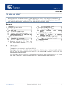 fr, mb91460, reset - Cypress Semiconductor