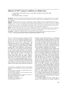 Influence of CBCT exposure conditions on radiation dose