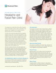 Headache and Facial Pain clinic