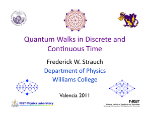 Quantum Walks in Discrete and Continuous Time