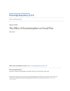 The Effect of Acetaminophen on Social Pain