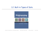 1.2 Built-in Types of Data - Introduction to Programming in Java