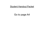 Student Handout Packet