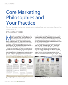 Core Marketing Philosophies and Your Practice