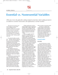 Essential vs. Nonessential Variables