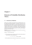 Chapter 1 Elements of Probability Distribution Theory 1.1
