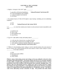 ELECTRICAL TEST ANSWERS April 14, 2004 1. Chapters 1