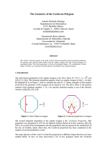 The Geometry of the Cordovan Polygons _A.Redondo