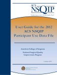 2012 PUF User Guide - American College of Surgeons
