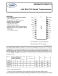 SP206/207/208/211 +5V RS-232 Serial Transceivers