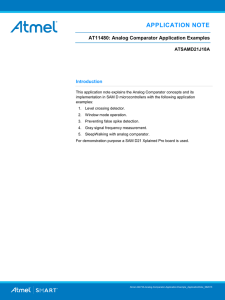 Atmel AT11480: Analog Comparator Application Examples