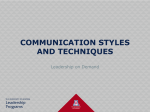 communication styles and techniques