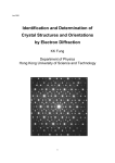 Identification and Determination of Crystal Structures and