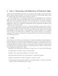 4 Lab 1: Scattering and Reflection of Polarized Light